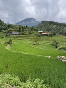 Lao Cai home with mountain